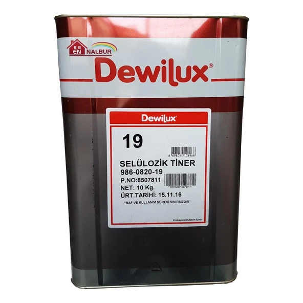Mey İthalat® Dewilüx Selülozik Tiner 10 Kg (12 Litre) ürün görseli 1
