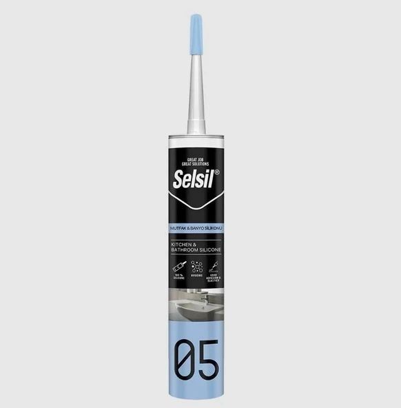 Mey İthalat® Selsil 05 Mutfak Duşakabin Silikonu Beyaz 280 ml ürün görseli 1