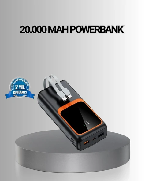 Mey İthalat® Powerbank 20000 mAh Yüksek Kapasiteli ve 22.5W Hızlı Şarj Destekli ürün görseli 1