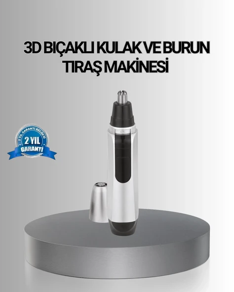 Mey İthalat® Kişisel Burun ve Kulak Tıraş Makinesi 3D Kavisli Bıçak ve Kompakt Tasarım ürün görseli 1