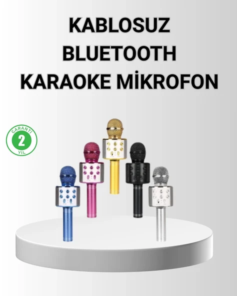 Mey İthalat® Bluetooth Karaoke Mikrofon – Yüksek Ses Kalitesi, Yankı Efektli, Uzun Ömürlü Pil ürün görseli 1