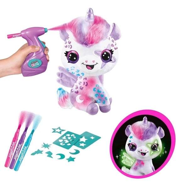 Mey İthalat® Airbrush Peluş Karanlıkta Parlayan Sihirli Unicorn ürün görseli 1