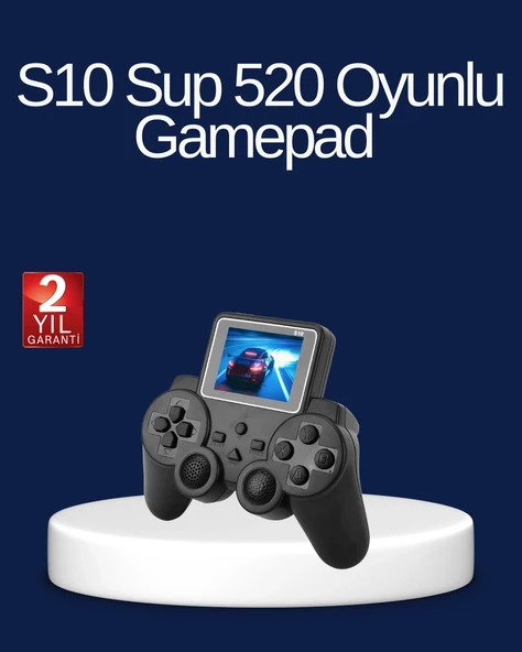 Mey İthalat® 2025 S10 Gamepad 520 Klasik Retro Oyunlu TV Bağlantılı A Kalite Orijinal ürün görseli 1