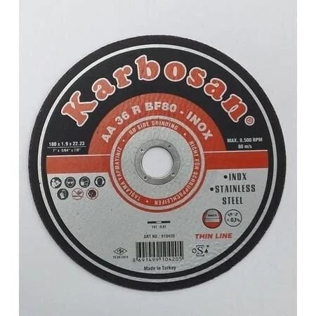 Mey İthalat® Karbosan Thinline İnox Kesici 180X1,9X22,23 mm ürün görseli 1