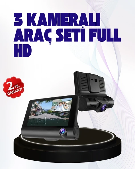 Mey İthalat® 170° Geniş Açılı Araç Kamerası – 4.0” IPS Ekranlı Full HD DVR ürün görseli 1