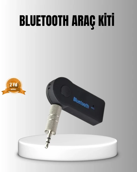 Mey İthalat® Bluetooth AUX Araç Kiti Eller Serbest Müzik Çalar Dahili Mikrofonlu ürün görseli 1