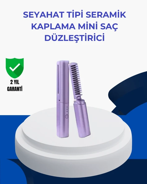 Mey İthalat® Taşınabilir Saç Düzleştirici Tarak – Ayarlanabilir Isı Kontrollü ürün görseli 1