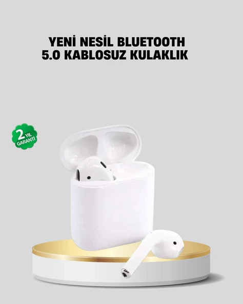 Mey İthalat® 2. Nesil Bluetooth 5.0 Kablosuz Kulaklık Su Geçirmez HD Ses ürün görseli 1