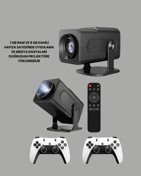 Mey İthalat® HCS350pro Android 11 İşletim Sistemli Mini Projektör - Resim 3