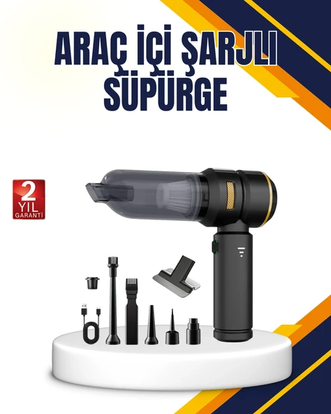 Mey İthalat® 15000 PA Emiş Gücü ve Hava Üfleme Özellikli Şarjlı Süpürge ürün görseli 1