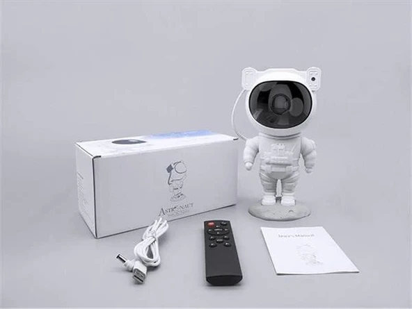 Mey İthalat® Çocuklara Özel Projeksiyon Astronot Lamba Speaker Sevimli ürün görseli 1