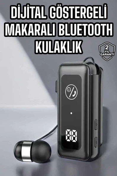 Mey İthalat® Kablolu Makaralı Bluetooth Kulaklık Uzun Pil Ömrü Dijital Göstergeli ürün görseli 1