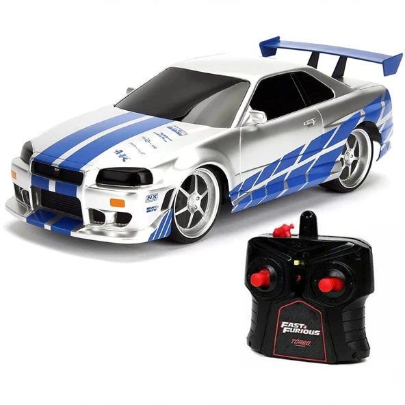 Mey İthalat®  1:16 Fast & Furious Kumandalı Brian's Nissan Skyline GT-R Turbo Araba ürün görseli 1