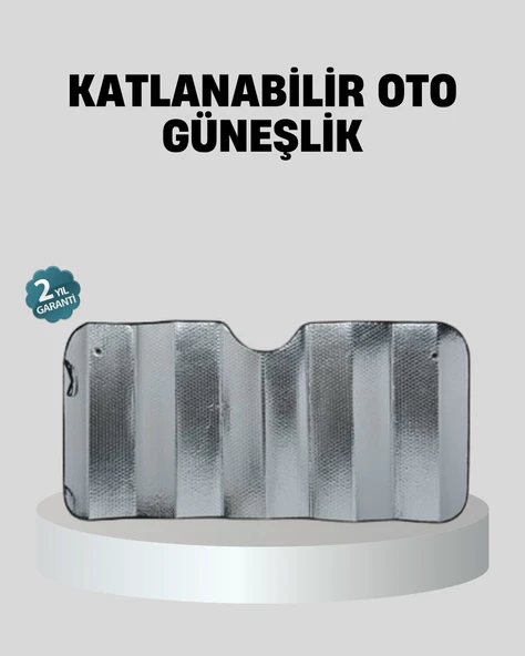 Mey İthalat® Araba Güneşliği Alüminyum Yansıtıcı Yüzeyle Etkili Isı Koruması ürün görseli 1