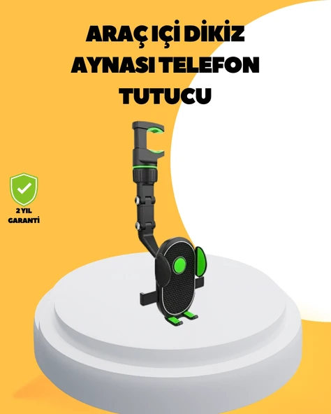 Mey İthalat® Dikiz Aynasına Takılan Telefon Tutucu Ayarlanabilir Çok Yönlü Araç Aksesuarı ürün görseli 1
