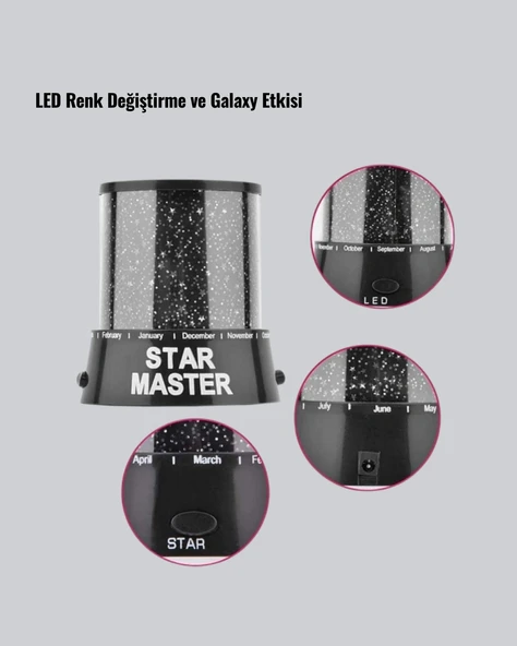 Mey İthalat® MİNİ STAR PROJEKTÖR - Resim 3