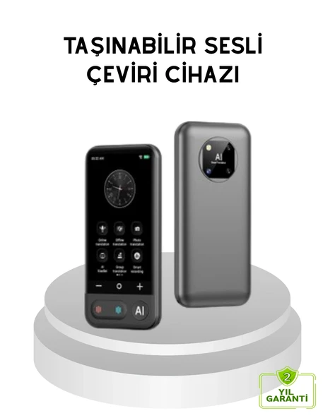 Mey İthalat® Taşınabilir Akıllı Tercüme Cihazı – Gerçek Zamanlı Ses ve Metin Çevirisi ürün görseli 1