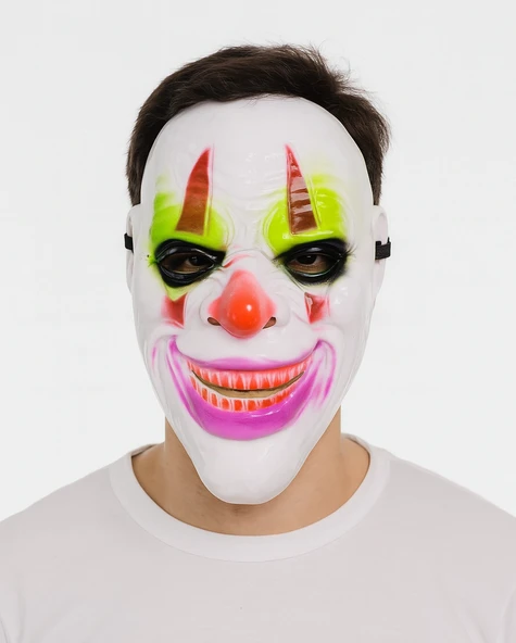 Mey İthalat® Delirten Gülüş Psikopat Palyaço Temalı Joker Maskesi ürün görseli 1
