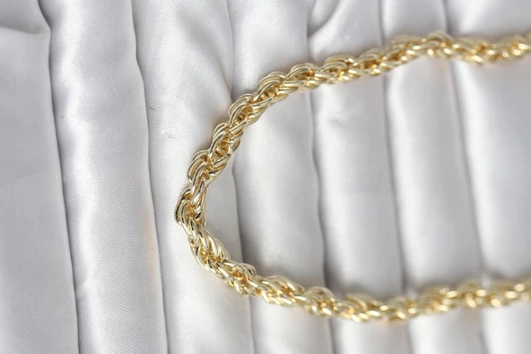 Mey İthalat® CM 14K Gold Renk Kalın Burgu Zincirli Model 60 cm Kadın Kolye ürün görseli 1