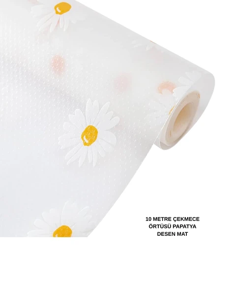 Mey İthalat® 10 METRE PAPATYA DESEN KAYDIRMAZ ürün görseli 1