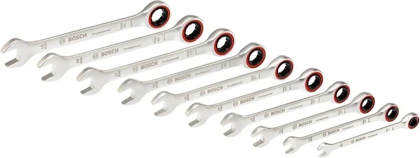 Mey İthalat® Bosch 10 Parça Kombine Anahtar Seti ürün görseli 1