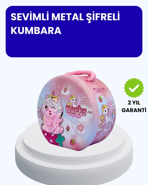 Mey İthalat® Çocuk Para Kasası Anahtarlı Güvenli Tasarruf Kutusu ürün görseli 1