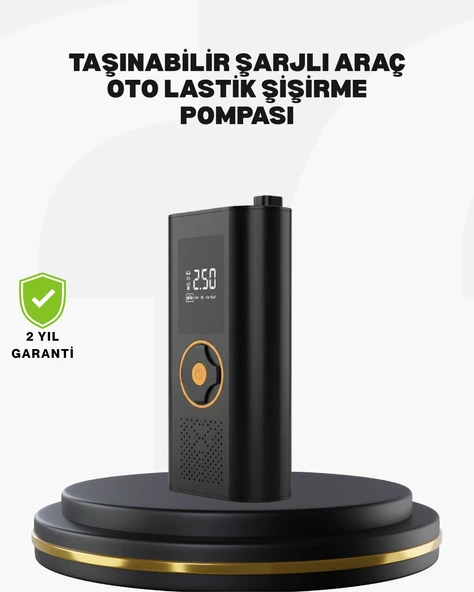 Mey İthalat® Taşınabilir Dijital Lastik Şişirme Cihazı Güvenli ve Pratik Kullanım ürün görseli 1