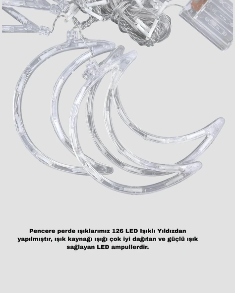 Mey İthalat® AY YILDIZ PERDE LED - Resim 5