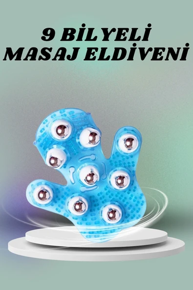 Mey İthalat® 9 Bilyeli El Şeklinde Omuz Bacak Masaj Aleti Masaj Eldiveni Giyilebilir Plastik Vücut Sıkılaştırıcı ürün görseli 1