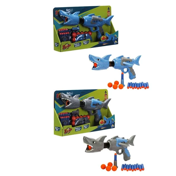 Mey İthalat® ZAP SİLAH SÜNGER TOP ATAN SHARK 2İN 10TOP ürün görseli 1