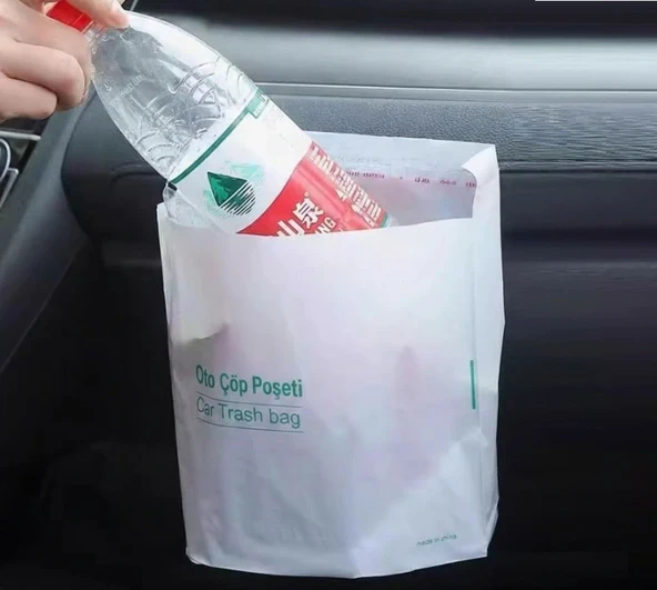 Mey İthalat® Pratik Su Geçirmez Oto Araba Poşeti Yapışkanlı 20 Adet ürün görseli 1