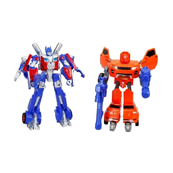 Mey İthalat® Işıklı 2'li Power Robot Transformer Dönüşen Araçlar ürün görseli 1