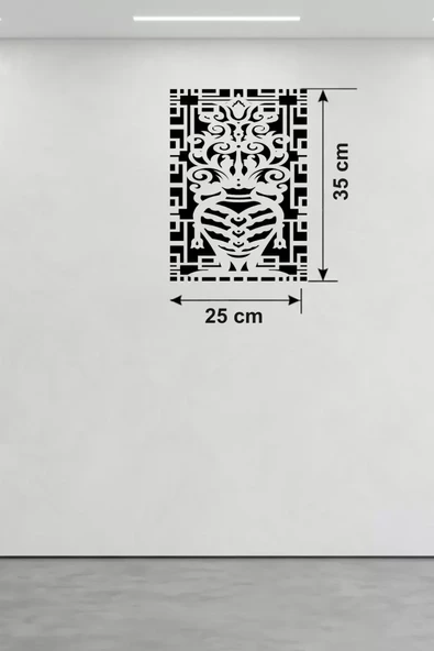 Mey İthalat® Otantik Lale Motifli Ahşap Duvar Tablosu - 25x35 cm Lazer Kesim Dekoratif Pano ürün görseli 1
