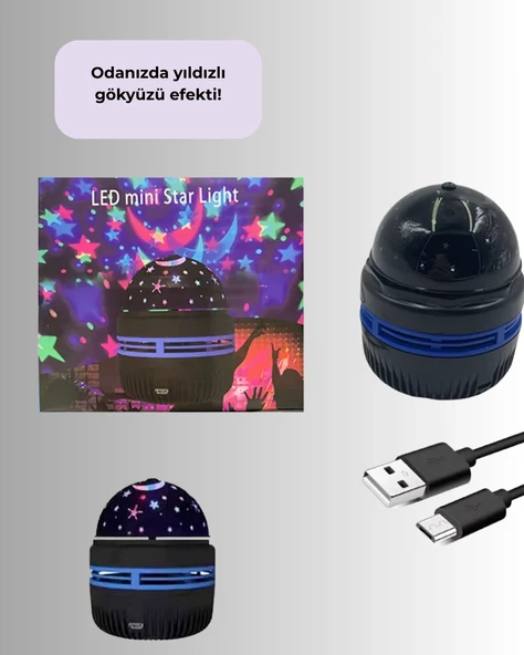 Mey İthalat® Galaxy Projektörlü Gece Lambası - Resim 3