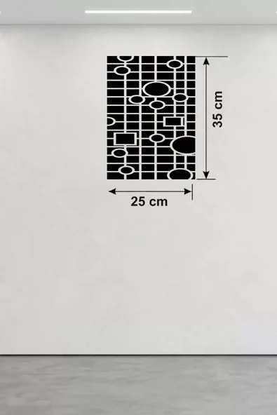 Mey İthalat® Modern Geometrik Desenli Ahşap Duvar Tablosu - 25x35 cm Dekoratif Pano ürün görseli 1