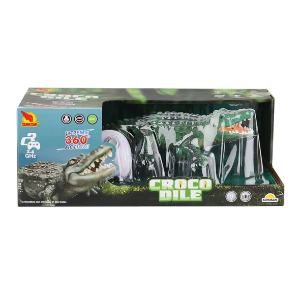 Mey İthalat®  3652 Kumandalı Timsah Extreme Action 35 cm 360DRC 2 4GHZ 3 7V USB ürün görseli 1