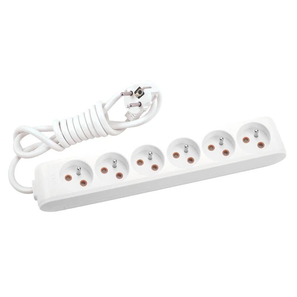 Mey İthalat® Viko Multi-let Kablolu Grup Priz 6'' lı 5 Metre