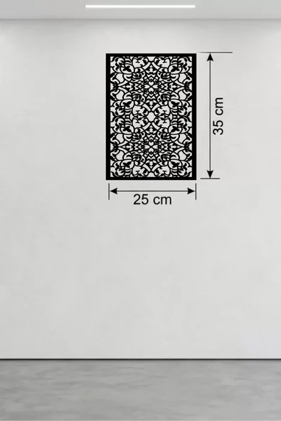 Mey İthalat® Floral Mandala Tasarım Ahşap Duvar Tablosu - 25x35 cm Lazer Kesim Dekoratif Pano ürün görseli 1