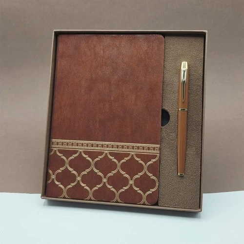 Mey İthalat®  Öğretmenler Günü Hediyesi Kutulu Deri Defter Kalem Seti ürün görseli 1
