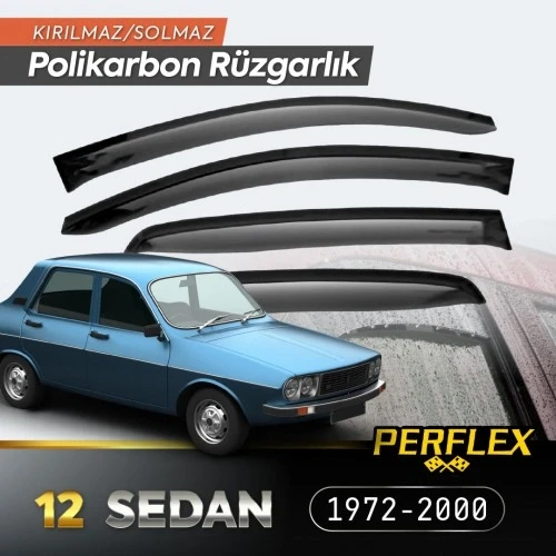 Mey İthalat® Renault 12 Sedan 1972-2000 Cam Rüzgarlığı V2 Mugen ürün görseli 1