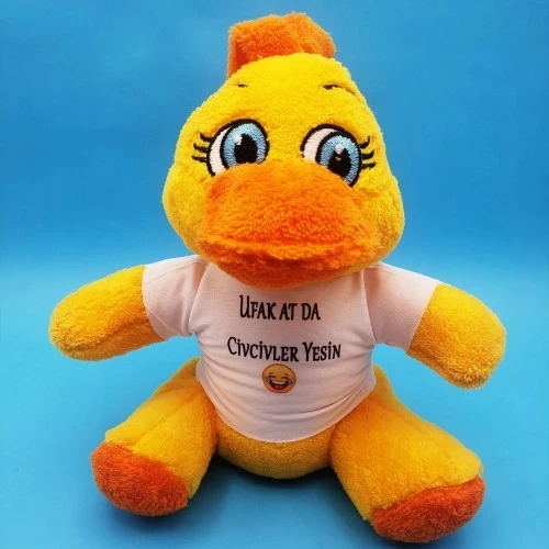Mey İthalat® Civciv Oyuncak Ufak At Da Civcivler Yesin Tişörtlü ürün görseli 1