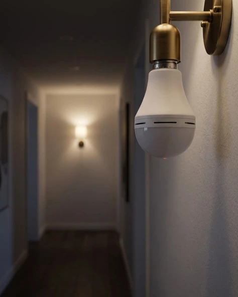 Mey İthalat® Şarjlı LED Ampul E27 Duy 6500K Beyaz Işık Kesintisiz Aydınlatma ürün görseli 1