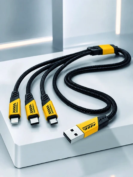 Mey İthalat® 240W 3'Ü 1 ARADA HIZLI ŞARJ KABLOSU ürün görseli 1