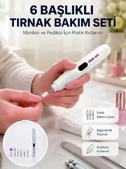 Mey İthalat® Kurutma Özellikli Manikür Pedikür Cihazı Şarj Edilebilir ürün görseli 1
