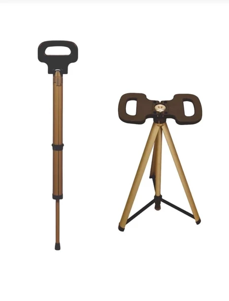 Mey İthalat® Katlanabilir Baston Tabure, Walking stick and portable stoo ürün görseli 1