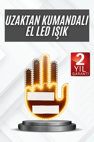 Nevamel® Uzaktan Kumandalı El Orta Parmak Led Araç Camına Özel ürün görseli 1
