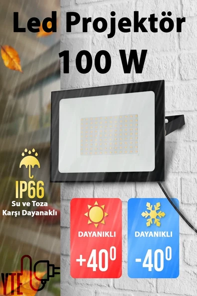 Bs Light Led Projektör 100 W Gün Işığı Ip 65 Su-toz Geçirmez Smd Led Yüksek Işık 3000K ürün görseli 1