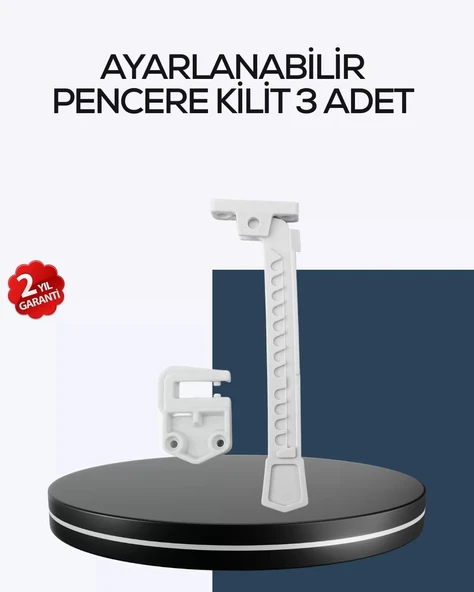 Nevamel® Çocuk Güvenliği İçin Cam Pencere Kilidi 3 Adet ürün görseli 1