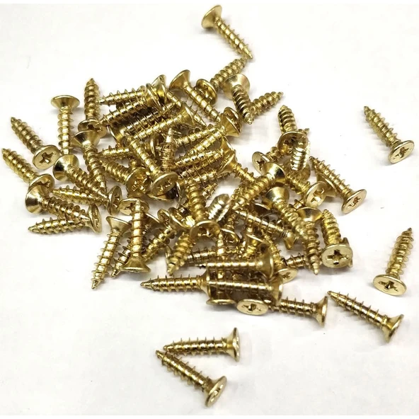 Sarı 1000 Adet Klips Vidası 2,3x9,5 mm YHB, İthal - Konik Başlı Kutu Ayak, Askı,  Mini Vida ürün görseli 1