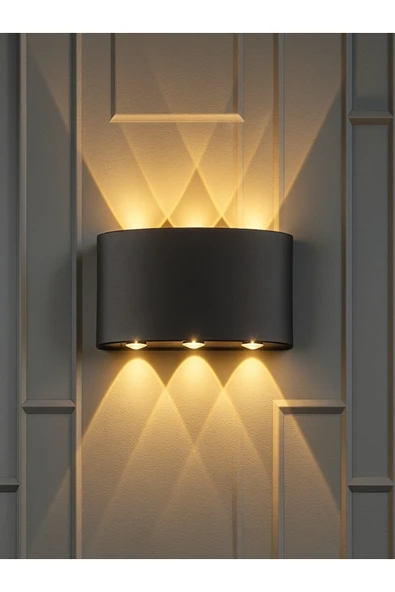 Bs Light Schuar 8011 Haiti Aplik 3+3 Dekoratif Çift Yönlü Aplik 10w 3200k Sarı (Elektrikli)(Pil ile Çalışmaz) ürün görseli 1